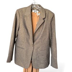 DKNY Women's Classic Rich Color  Brown Blazer Size 12P